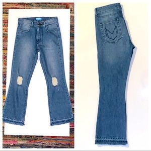 Show Me Your MUMU Flare Distressed Jeans